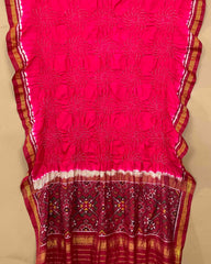 Red & Strawberry Pink with Navratan Bandhani Patola Dupatta