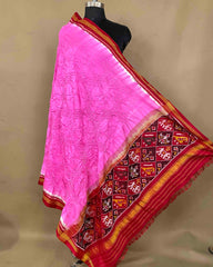 Red & Light Pink with Narikunj Pallu Bandhani Patola Dupatta