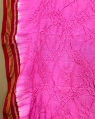 Red & Light Pink with Narikunj Pallu Bandhani Patola Dupatta