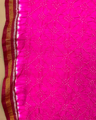 Red & Pink with Narikunj Pallu Bandhani Patola Dupatta