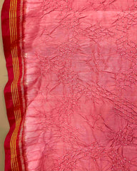 Red & Peach with Narikunj Pallu Bandhani Patola Dupatta