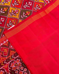 Red & Multicolour Flower Patola Saree