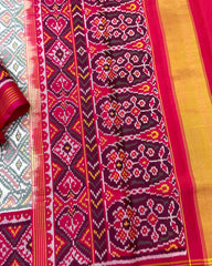 Red & White Manekchowk Patola Saree