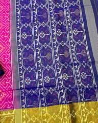 Blue & Pink Panchanda Patola Saree