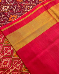 Red & Maroon Panchanda Patola Saree