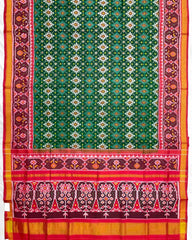 Red & Green Panchanda Patola Saree