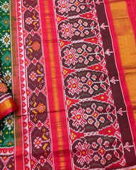 Red & Green Panchanda Patola Saree