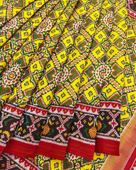 Red & Yellow Manekchowk Twill Patola Saree