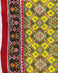 Red & Yellow Manekchowk Twill Patola Saree