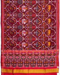 Red & Maroon Narikunj Patola Saree