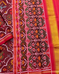 Red & Maroon Narikunj Patola Saree