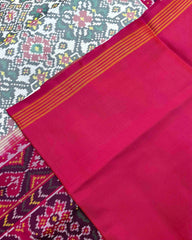 Pink & White Navratan Patola Saree