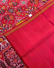 Crimson Red Navratan Patola Saree