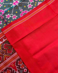 Red & Turquoise Shaded Navratan Patola Saree