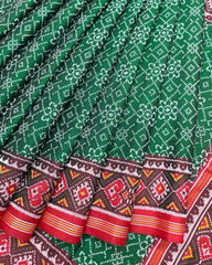 Red & Green Navratan Patola Saree