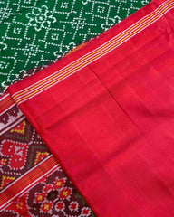 Red & Green Navratan Patola Saree