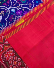 Red & Blue Narikunj Patola Saree