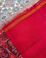 Red & White Navratan Patola Saree