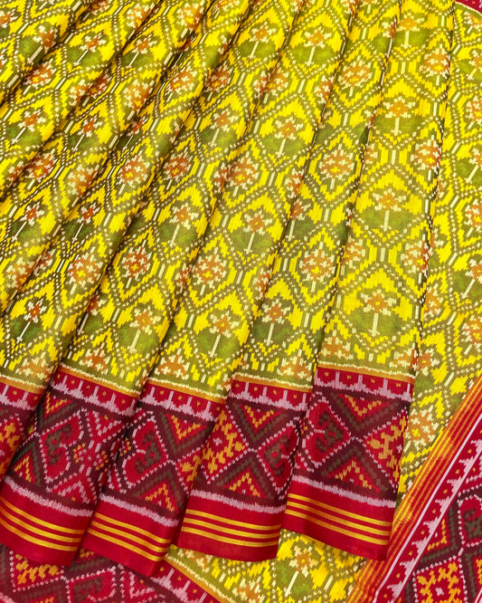 Red & Yellow Darambhatt Patola Saree