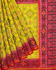 Red & Yellow Navratan Patola Saree