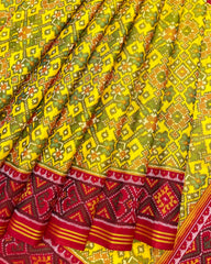 Red & Yellow Navratan Patola Saree