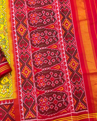 Red & Yellow Navratan Patola Saree