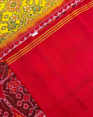 Red & Yellow Navratan Patola Saree