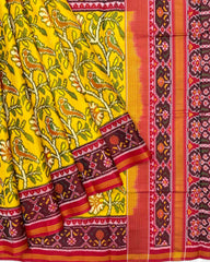 Red & Yellow Fancy Flower Patola Saree