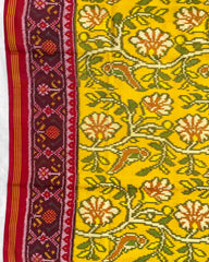 Red & Yellow Fancy Flower Patola Saree