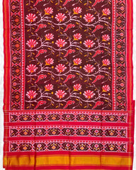 Red & Maroon Fancy Flower Patola Saree