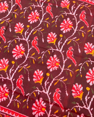 Red & Maroon Fancy Flower Patola Saree