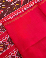 Red & Maroon Fancy Flower Patola Saree