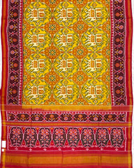 Red & Yellow Elephant Chhabdi Patola Saree