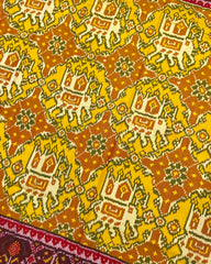 Red & Yellow Elephant Chhabdi Patola Saree