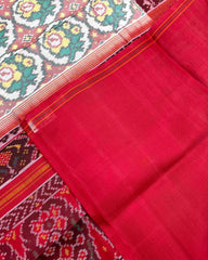 Red & White Flower Patola Saree