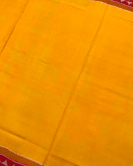 Red & Yellow Plain Patola Saree