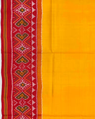 Red & Yellow Plain Patola Saree