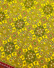 Yellow Ganga Jamuna Navratan Patola Saree