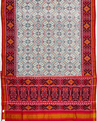 Red & White Manekchowk Patola Saree