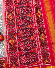 Red & White Manekchowk Patola Saree