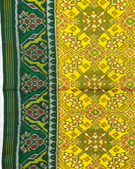 Yellow Ganga Jamuna Navratan Patola Saree