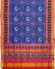 Red & Blue Elephant Manekchowk Patola Saree