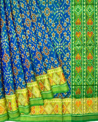 Green & Blue Navratan Patola Saree