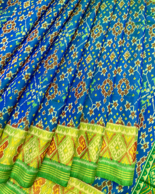 Green & Blue Navratan Patola Saree