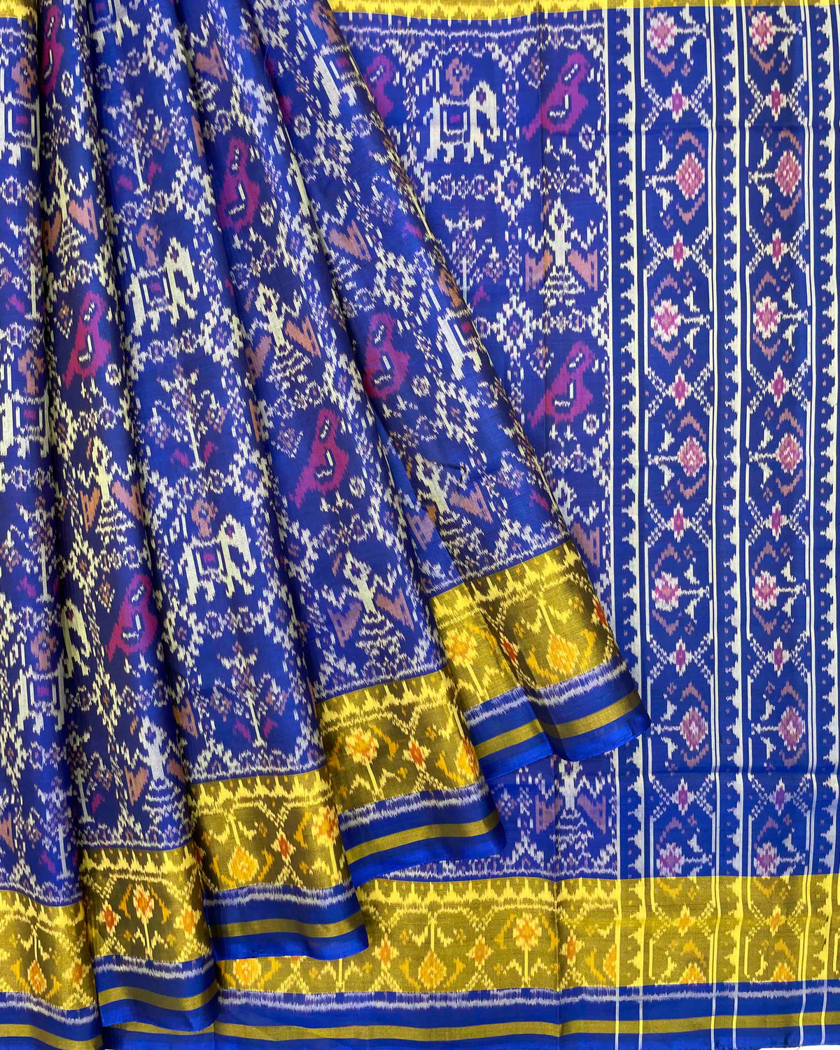 Blue Narikunj Patola Saree