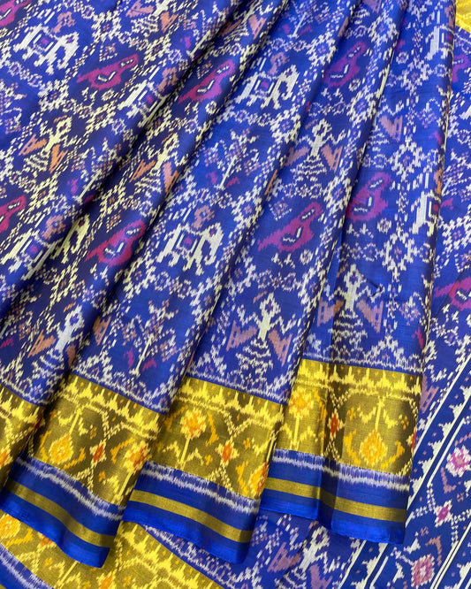 Blue Narikunj Patola Saree