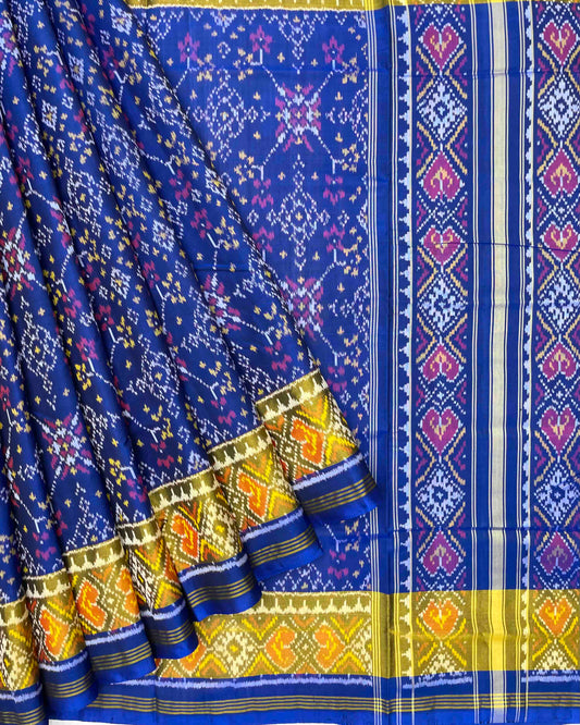 Blue Navratan Patola Saree