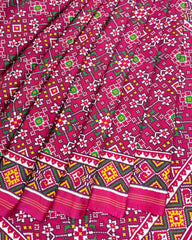 Pink Navratan Designer Patola Saree