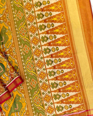 Red & Yellow Big Figure Narikunj Tissue Patola Saree