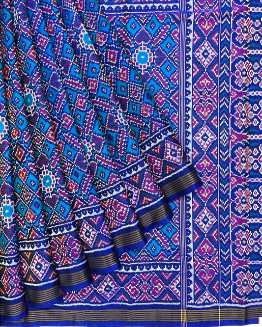 Blue & Sky Manekchowk Patola Saree